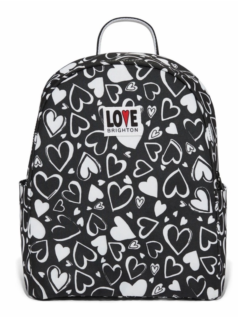 Brighton Black & White Heart Print Mini Backpack